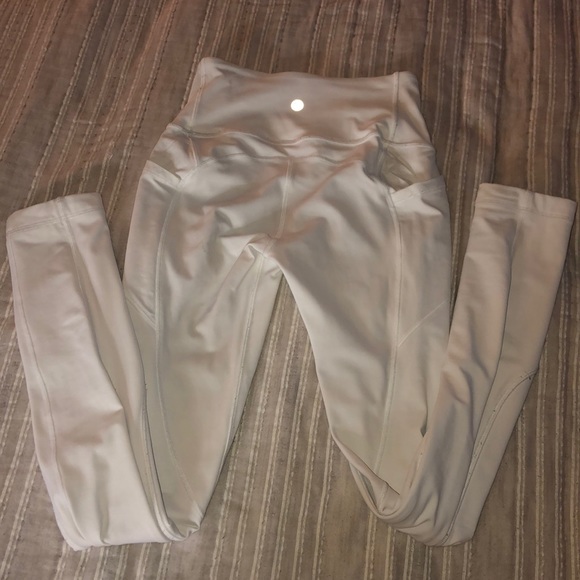 lululemon athletica Pants - Size 2 lululemon white leggings , lightly worn